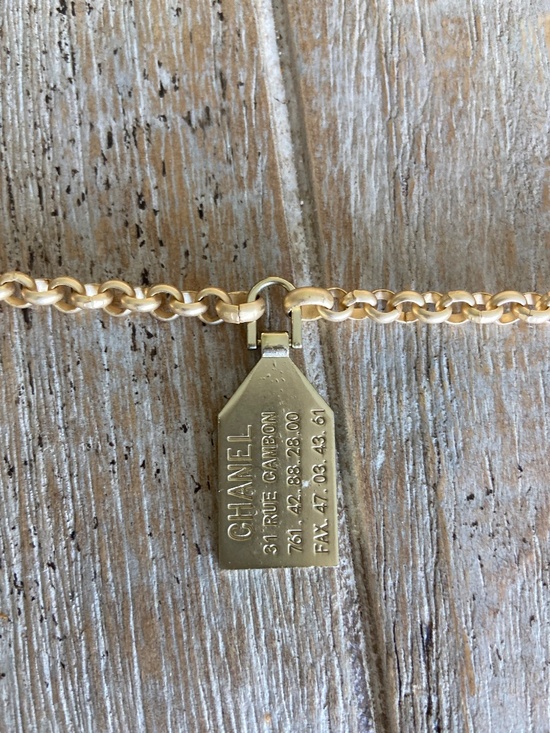 Vintage Chanel Tag Necklace - Picture 7 of 8